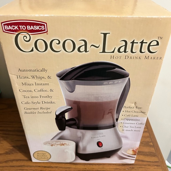 New in box Back To Basics Cocoa-Latte Hot Drink Maker -Never Out Of The Box! - Picture 1 of 4